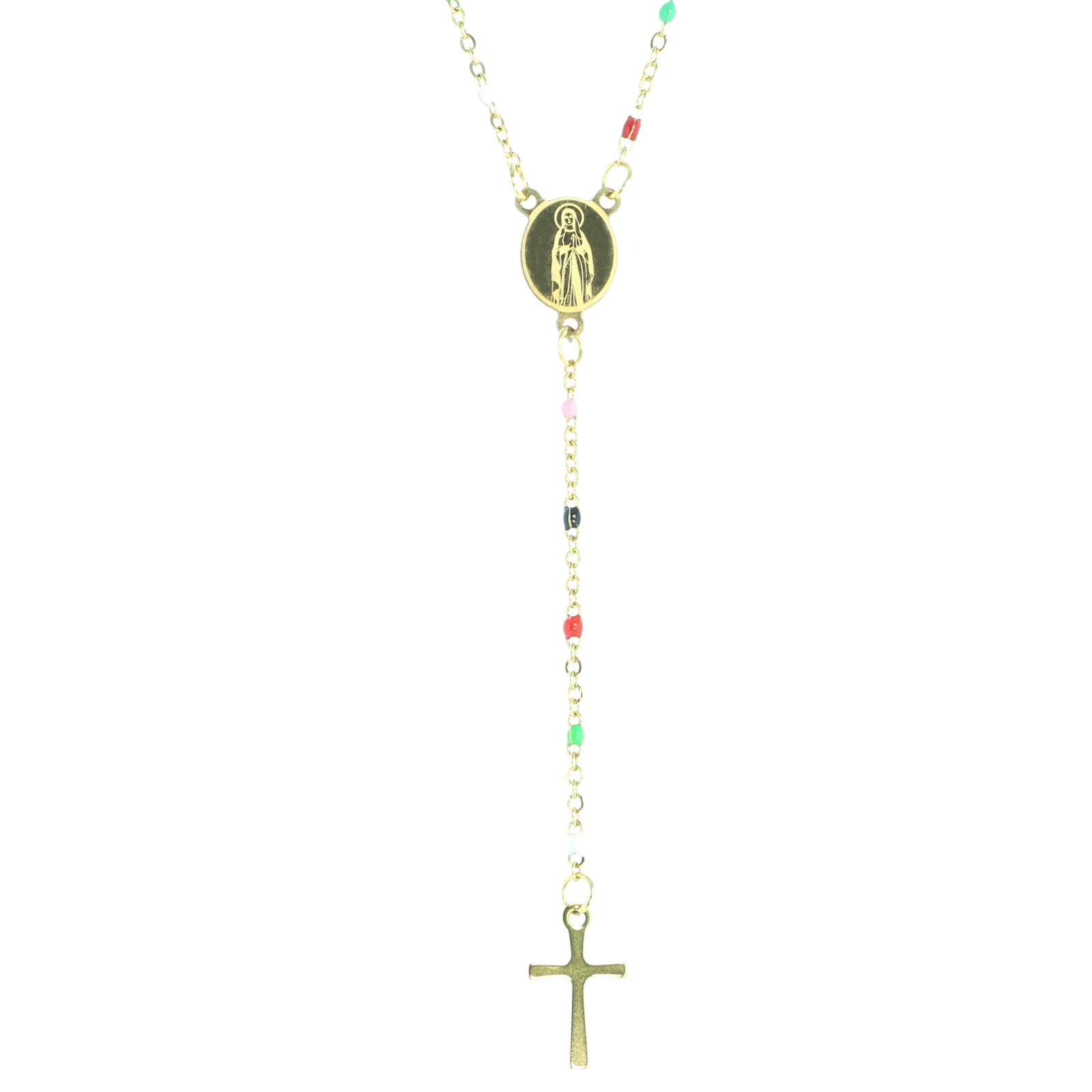 Collier chapelet de Lourdes multicolore pour illuminer votre dévotion spirituelle