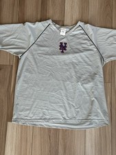 Vintage New York Mets Majestic Made In USA Shirt Jersey Gray Mesh Men’s Size XL