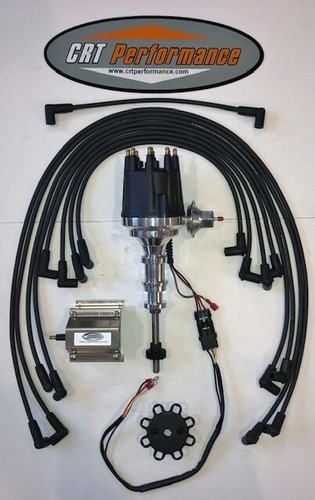FORD-Y-Block-256-272-292-312-Small-HEI-Distributor-BLACK-60K-Coil-Plug-Wires