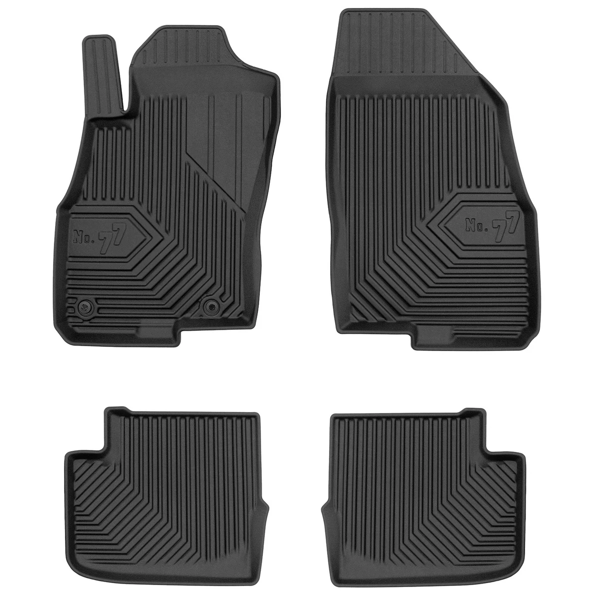 Tappetini Auto In Velluto Su Misura Per Fiat Grande Punto: Set Da 2 Pezzi Anti-scivolo E Resistenti