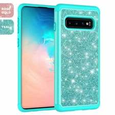 For Samsung Galaxy S10/S10+ Plus Hard Phone Case Bling Glitter Armor Cover