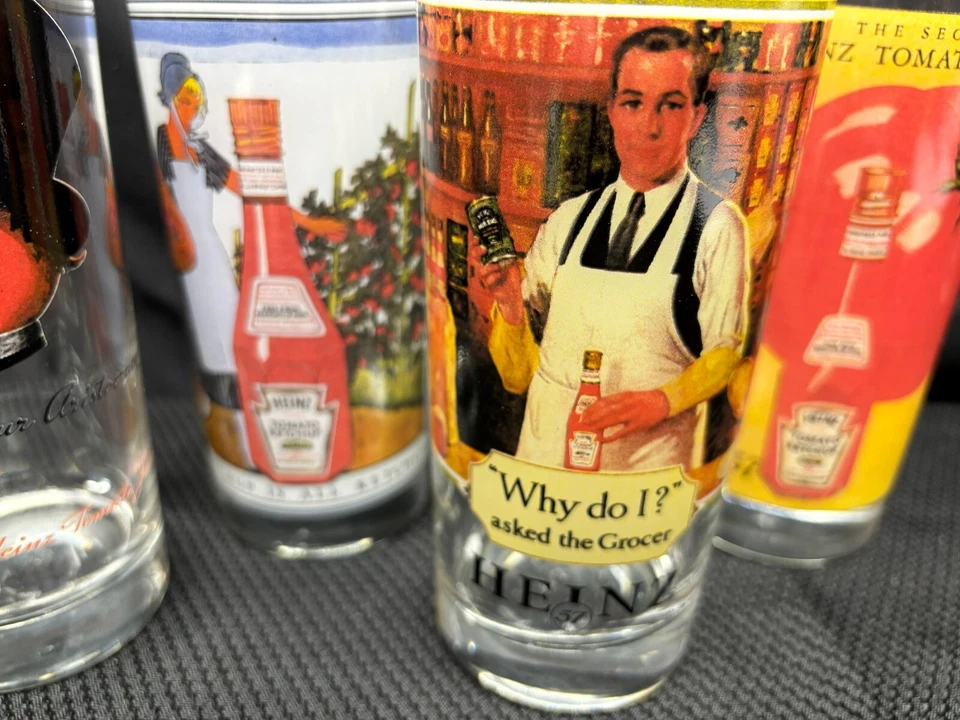 Set of 4 Designs ~ Vintage "HEINZ 57"  Drinking Glass Tumblers ~ 6 1/4" Tall - Image 4 of 4