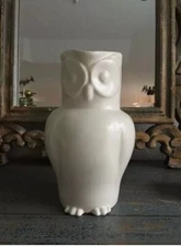 Pottery Barn Owl Shaped Stoneware Pitcher Vase ~NEW ~