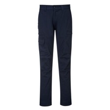 Image of Portwest KX3 Slim Fit Cargo Trousers Stretch High Back Cotton Workwear Pant T801
