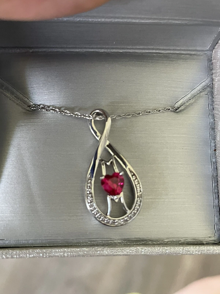 Zales ruby heart necklace sale