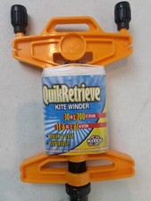 NEW Quik Retrieve Kite String Winder 30 Lb X 200 Ft Nylon With Quickclip 624