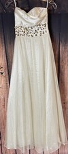 SPEECHLESS MAXI SLEEVELESS DRESS ,EVENING, NIGHT OUT CHAMPAGNE COLOR SIZE 3 NWT