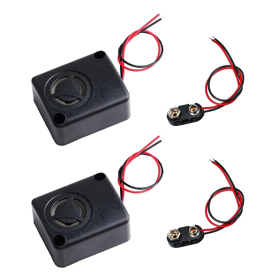 12V DC Mini Piezo Alarm Siren 110dB Anti-Theft Alarm Buzzer+9V Battery ...