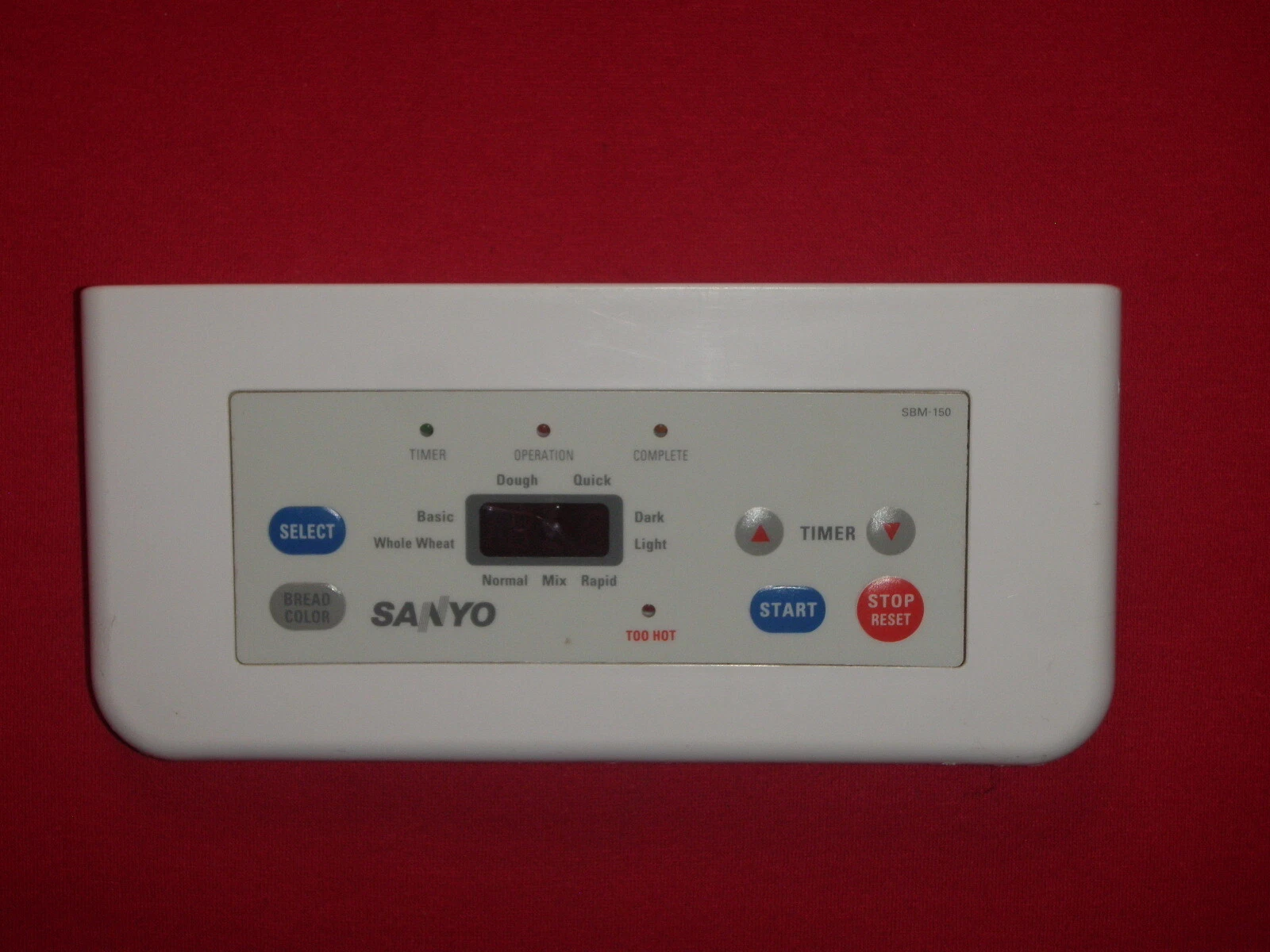 Sanyo Bread Maker Machine Control Panel & PCB Model SBM-150 (used)
