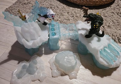 Sortiment SCHLEICH ELDRADOR Eiswelt Eisfestung + Wolf + Krokodiel + Schwert
