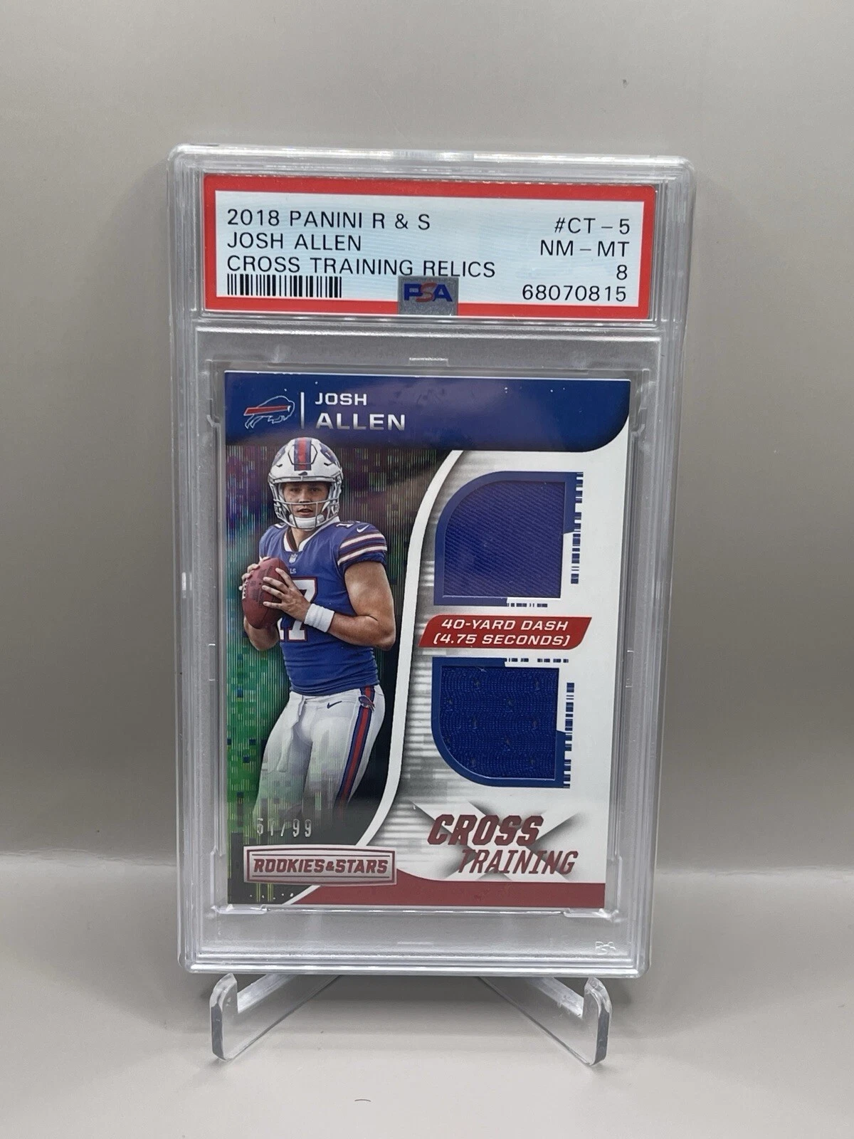 Josh Allen Panini Rookies & Stars Cross Training Relics #CT5 Base