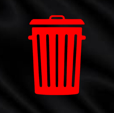 Trash Symbol Sticker Buy 1 Get 1 Free Garbage Can Decal | eBay