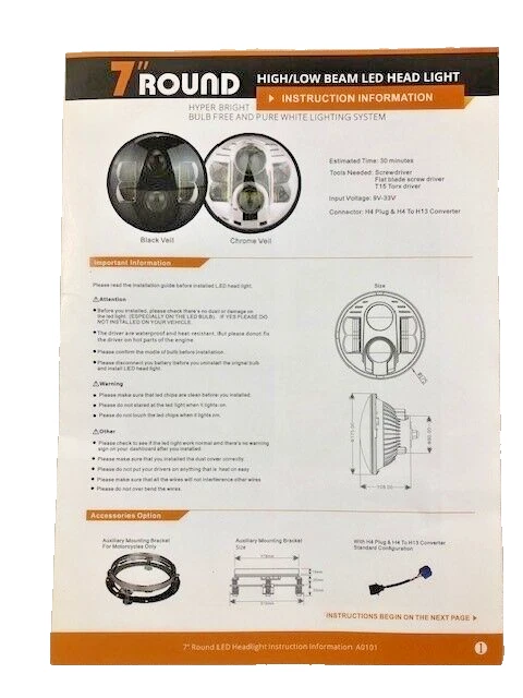 LED HAUPTSCHEINWERFER 7inch für JEEP / MOTORRAD - Bild 3 von 4