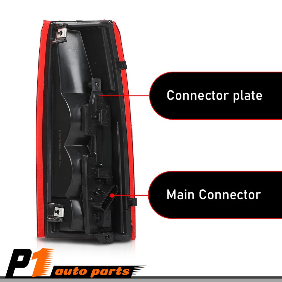 Pair Of Red Tail Lights For 1988-1998 Chevrolet C1500 Pickup - Driver & Passenger Side, DOT/SAE Certified