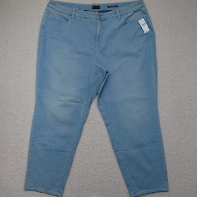 Talbots Jeans Womens Plus size 18W Straight Leg Ankle Light