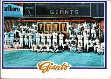 1978 Topps Baseball Giants Checklist