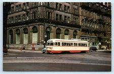 POSTCARD Montreal Tramways 3500 McGill & St Jacques Sts Quebec Canada Trolley
