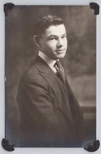 Teenager Boy Portrait Canada Real Photo Postcard RPPC