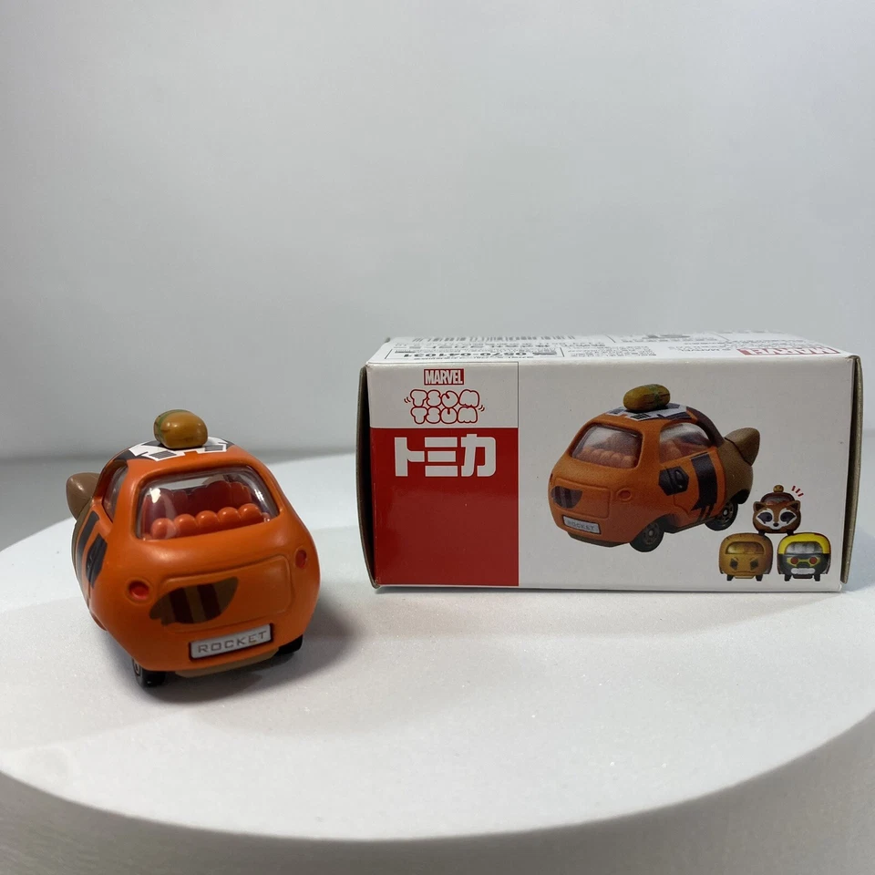 Takara Tomy Disney Tomica Marvel Tsum Tsum Top Rocket Raccoon Premium Diecast - Image 3 of 4