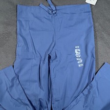 Cherokee Workwear Unisex XS Blue Drawstring Cargo Scrub Pants 36x31 Medical