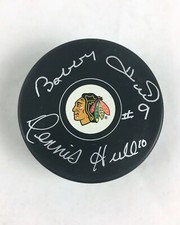 Bobby Hull Dennis Hull Chicago Blackhawks Sig...