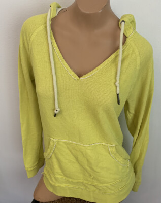 ROXY PULLOVER SWEATSHIRT HOODIE SIZE Small S Yellow Vintage | eBay