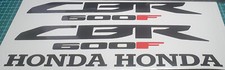 2 X GLOSS BLACK  CBR600F  VINYL DECALS  190MM X 30MM AFTERMARKET