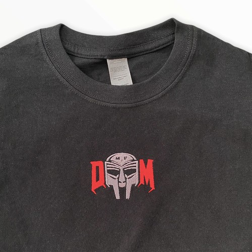 Actual Fact Doom DM Embroidered Hip Hop Black T-shirt - Picture 3 of 3