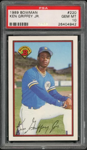 1989 Ken Griffey Jr Bowman #220 RC Rookie PSA 10 **DEAD CENTERED**