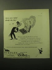 1950 DeMet's Turtles Candy Ad - You've never tasted candy like this