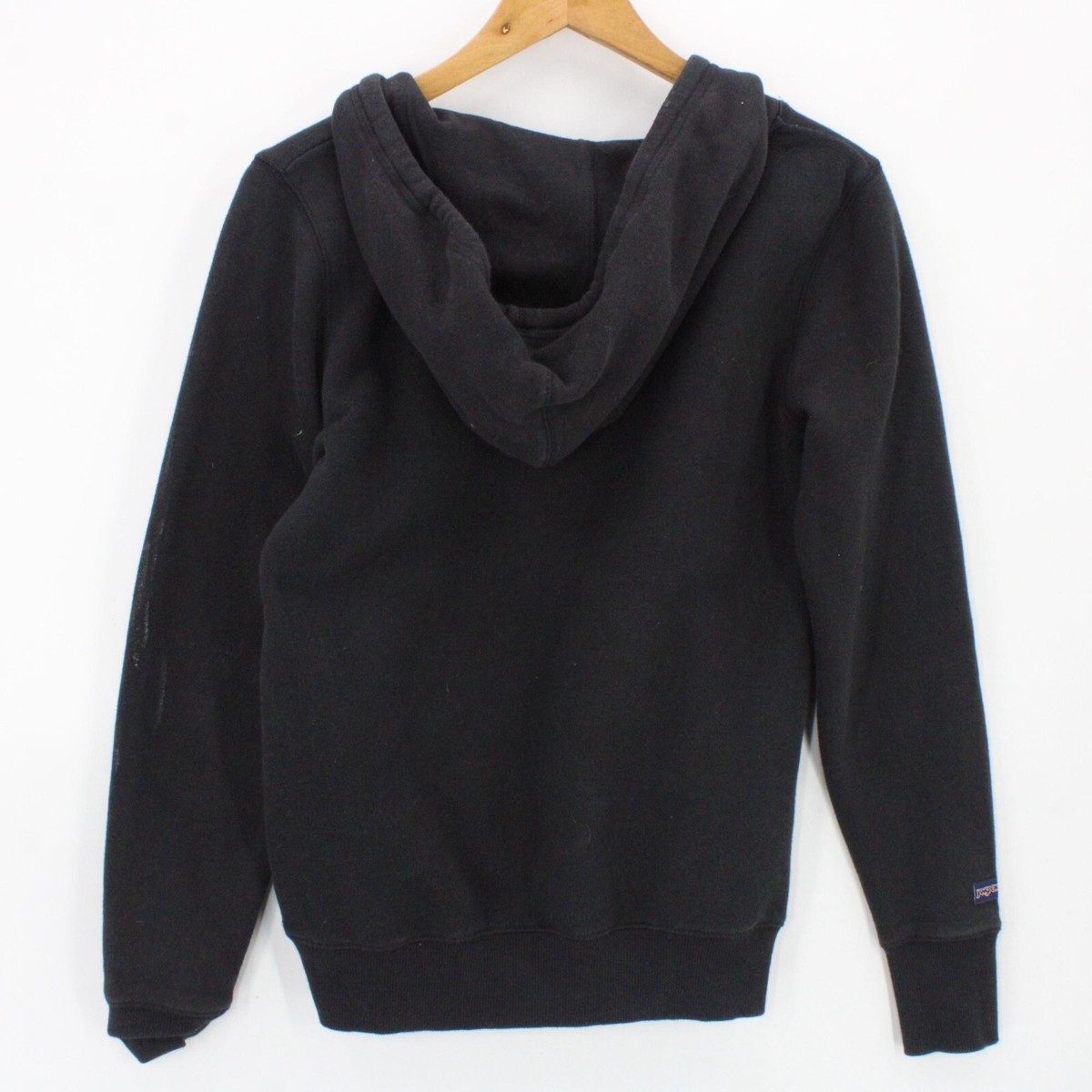 Vintage Jansport Hoodie Sweatshirt Womens Black Pullover Utah UTES 