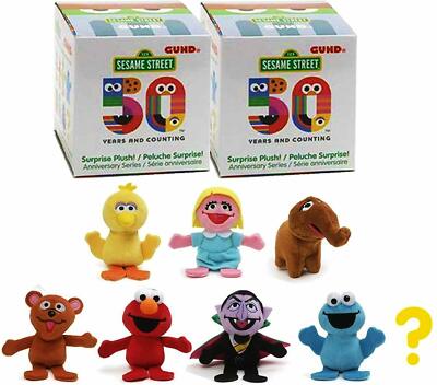 GUND SESAME STREET 2 x BLIND BOX RANDOM SERIES 2 PLUSH TOY 50TH