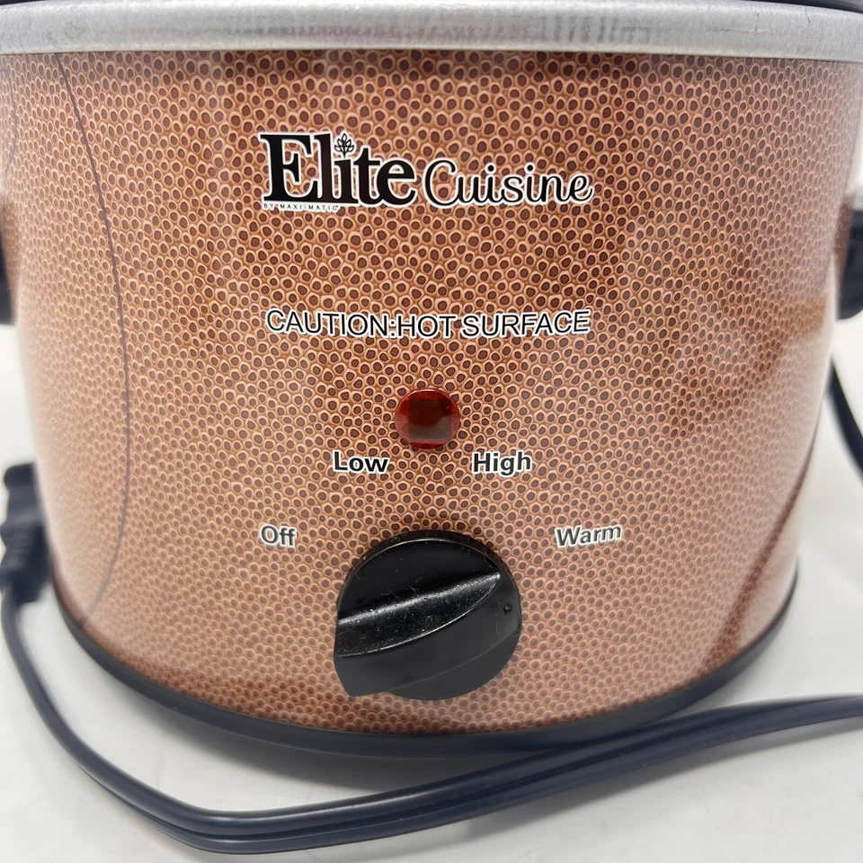 Elite Cuisine 1.5qt Slow Cooker Football Model MST-250FB Fondue Crockpot - Image 2 of 4