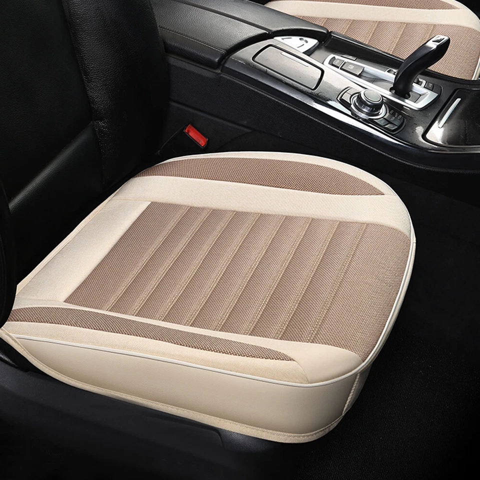 Funda Asiento Coche Lino Cojín Transpirable Puerta Temporadas Auto Universal Accesorios Foto 4 de 4