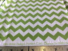 RILEY BLAKE SMALL GREEN CHEVRON C340-30-COTTON---BY THE YARD