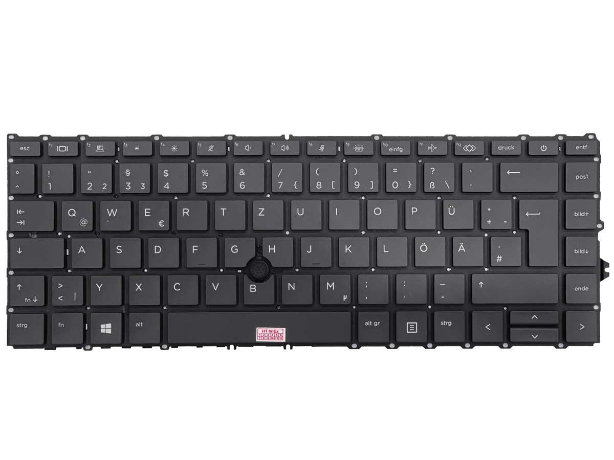 DE QWERTZ Tastatur Für HP EliteBook 745 & 840 G3/G4 – Ohne Beleuchtung, Mit Mausstick