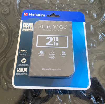 Verbatim 53177 Store 'n' Go Portable Hard Drive 2 TB USB 3.0 SUPERSPEED