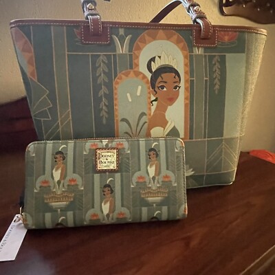 2024 Disney Parks Dooney Bourke Princess Tiana Bayou Adventure Tote  Wallet