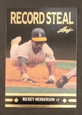 🔥 1991 Leaf - Gold Leaf All time stolen base KING #BC26 - Rickey Henderson HOF
