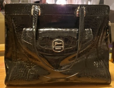 Guess Black Patent Leather Handbags | semashow.com