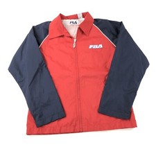 FILA SPORT Full Zip Track Jacket Women's Medium Blue Red Color Block Vintage 90s
