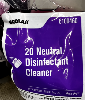 Ecolab 6100460 20 Neutral Cleaner 2 Liters Each (1 Bag) | eBay