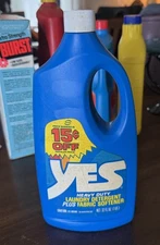 Vtg NOS 1980s Texize YES 32 Fl. oz Liquid Laundry Detergent Full Bottle Prop