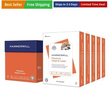 Printer Paper, Inkjet  Laser Paper 24 Lb, 8.5 x 11 - 5 Ream 2,500 Sheets - ...