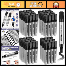 60 Pcs Jumbo Permanent Markers - Large Chisel Tip, Waterproof Paint Pens for Woo