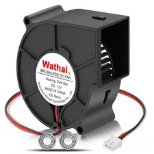 Wathai 75mm x 30mm 12V Blower Cooling Fan Dual Ball 12 Volt DC Centrifugal Fan 2