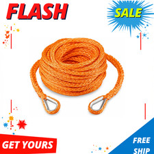 New 38 Inch X 92 Feet Synthetic Winch Extension Rope 26500 Lbs Off Road Orange New 38 Inch X 92 Feet Synthetic Winch Extension Rope 26500 Lbs Off Road Orange