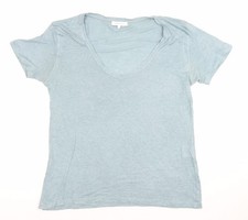 Womens UK Size S Second Female Blue Basic T-Shirt