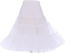 50S Petticoat Skirt Women Tulle Crinoline Underskirt 25"