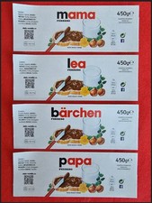 4x Nutella Ferrero Sticker Aufkleber für 450g Glas